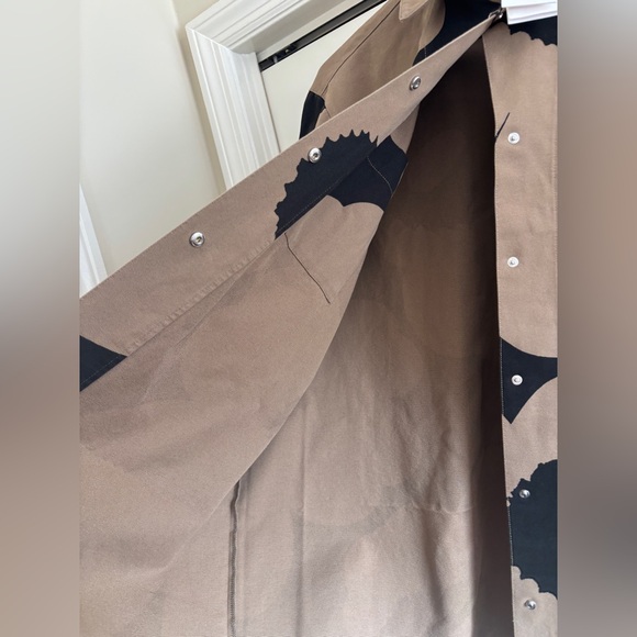 Marimekko Abstraktio Unikko cotton shirt jacket with snap buttons Size 44 - Picture 4 of 7